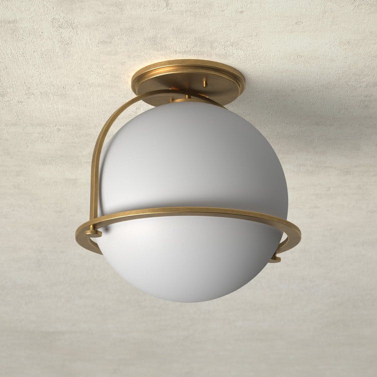 Mccormick 1 - Light 11.5" Simple Globe Semi Flush Mount