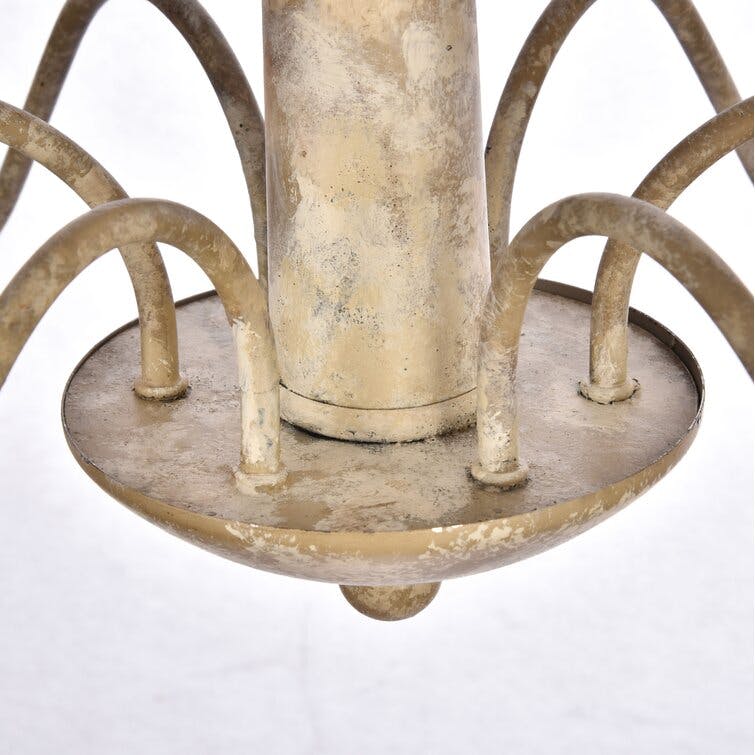 Living District Merritt Collection Chandelier D35 H21.6 Lt:6 Weathered Dove Finish