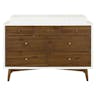 Babyletto Palma Mid Century Modern Natural Pine Wood 7-Drawer Assembled Double Dresser