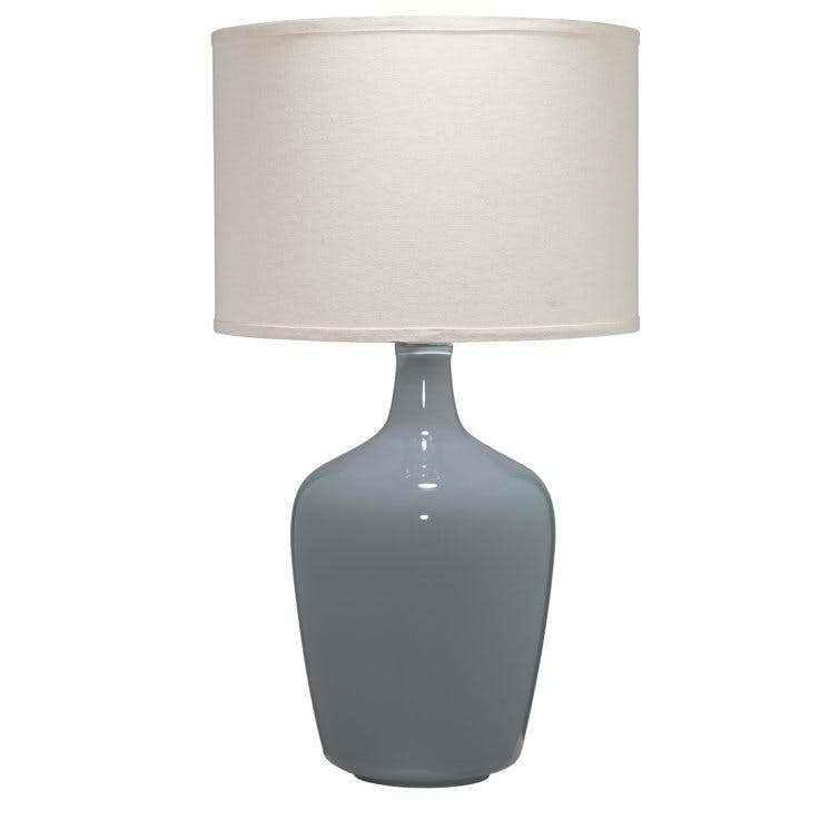 Calline Grey Blown Glass Jar Table Lamp