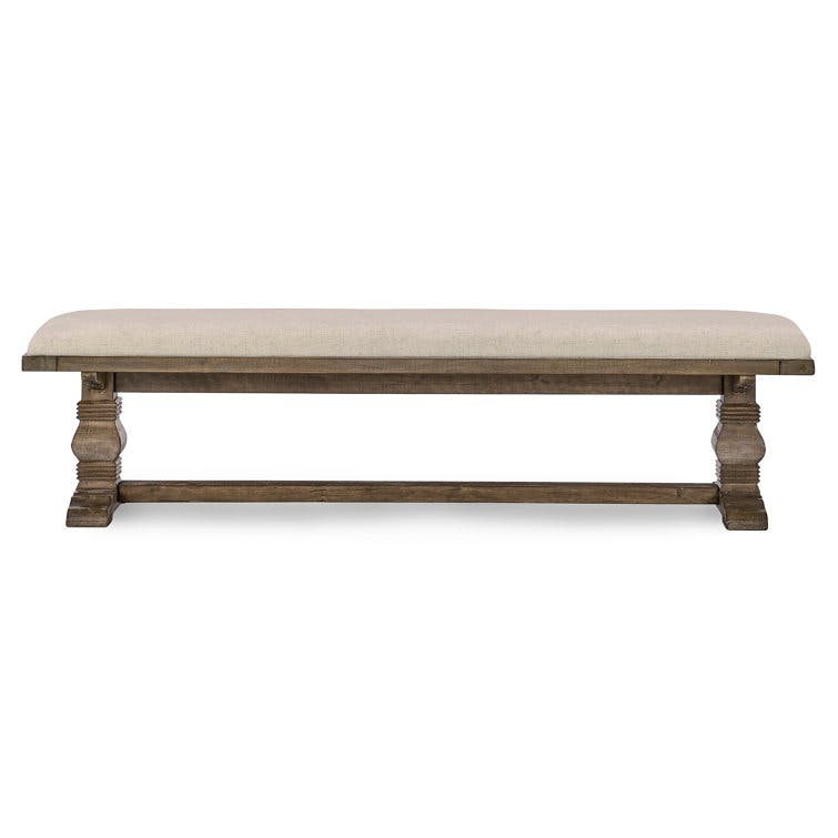 Kinston 66" Weathered Brown Reclaimed Pine Bench