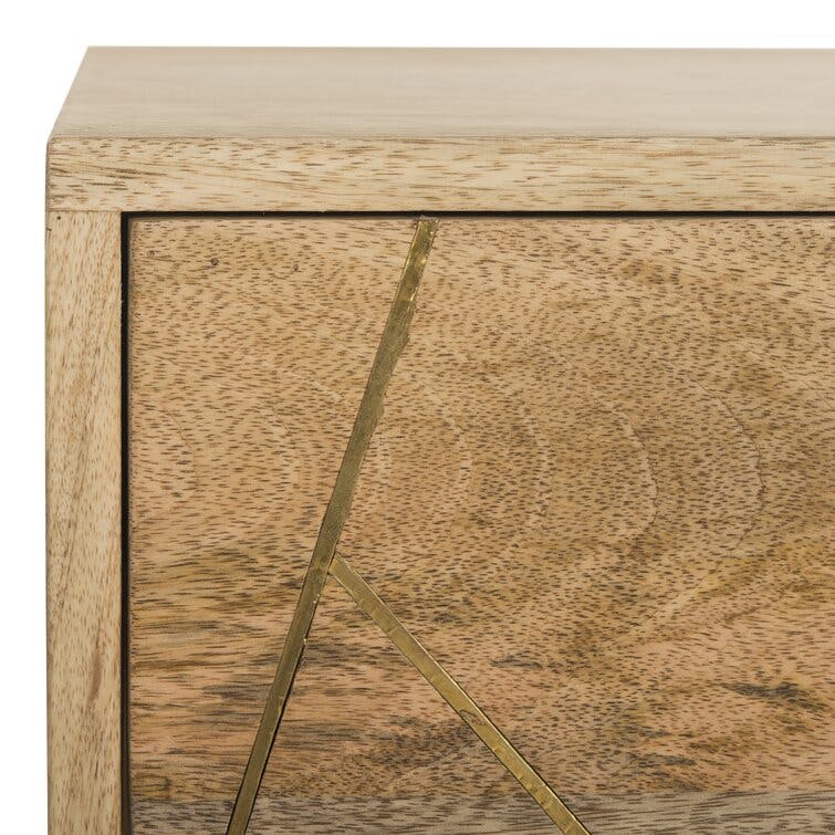 SAFAVIEH Marigold Mid-Century 1 Drawer Nightstand, Natural