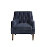 Madison Park Qwen Button Tufted Accent Chair with Navy Finish MP100-1121
