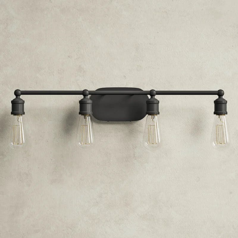 Milton Industrial 4-Light Dimmable Vanity Bar in Oil Rubbed Bronze