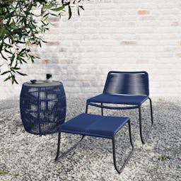 Raina Outdoor Lounge Chair with Ottoman