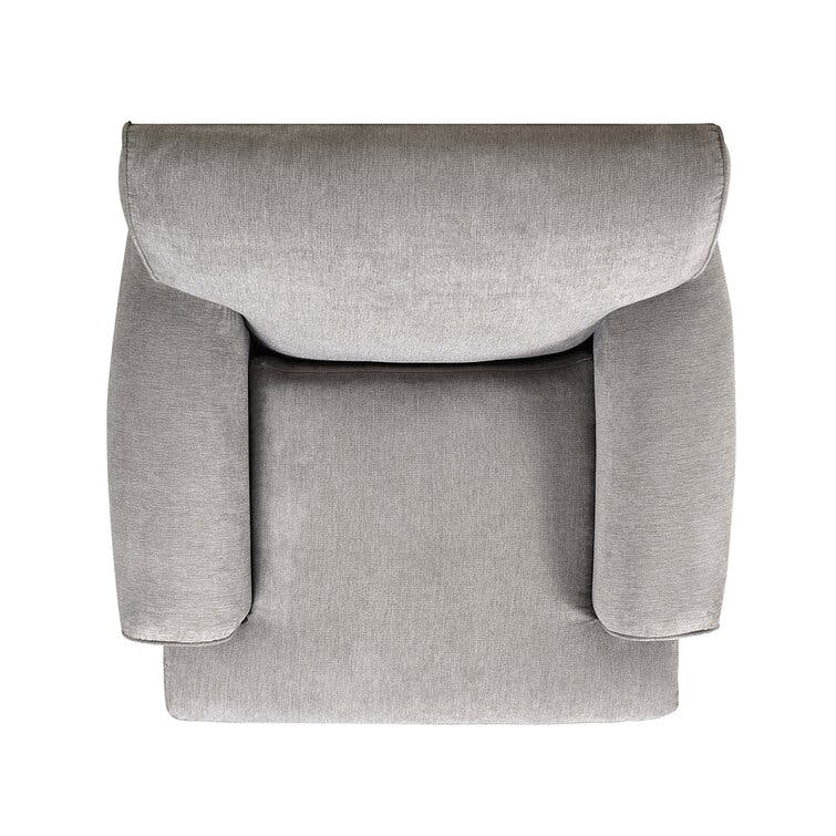 Harbour Silver Grey Upholstered Armchair with Metal Casters