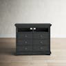 Willow Distressed Media Chest, Distressed Black