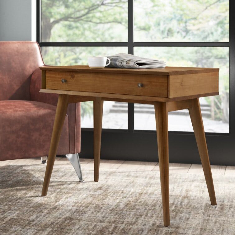 Grady 35.75" Castanho Brown Solid Wood Desk