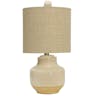Prova Ceramic Table Lamp, Cream Finish, Beige Hardback Fabric Shade, Cream
