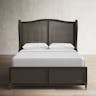 Sausalito Wood and Cane King Bed, Oiled Bronze