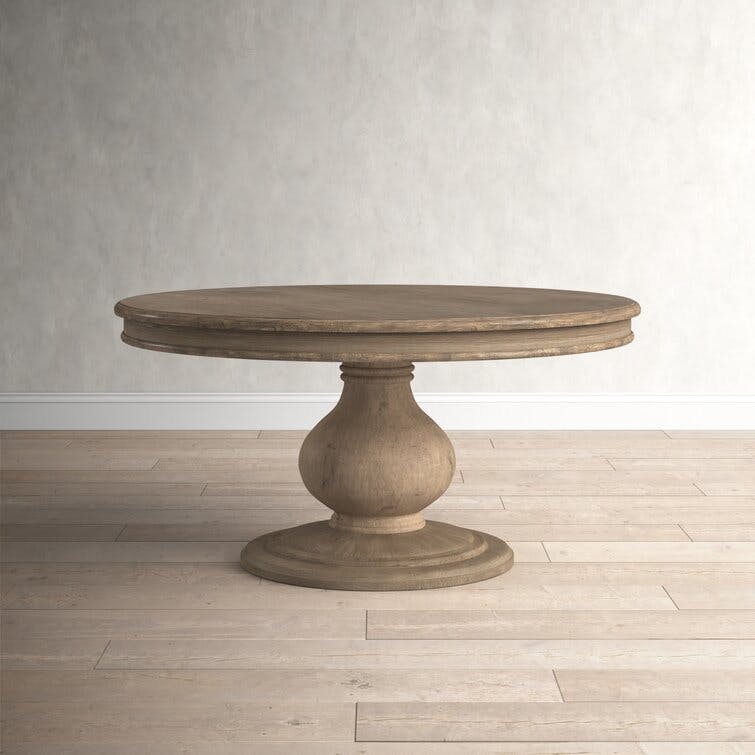Dadeville 60'' Pine Solid Wood Pedestal Dining Table