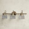 Archie Collection 3-Light Bath and Vanity, Vintage Brass