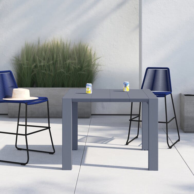 Deja 55" Dark Gray Extendable Outdoor Dining Table