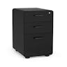 Poppin Stow 3-Drawer File Cabinet - Charcoal. 2 Utility Drawers and 1 Hanging File Drawer. Fully Painted Inside and Out. Powder-Coated Steel. Two Keys Included.