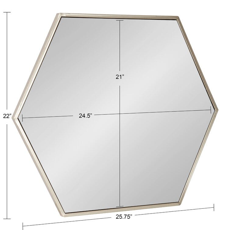 Breckler Hexagon Metal Wall Mirror