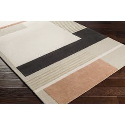 Moraine Handmade Wool Tan/Light Beige/Black Rug