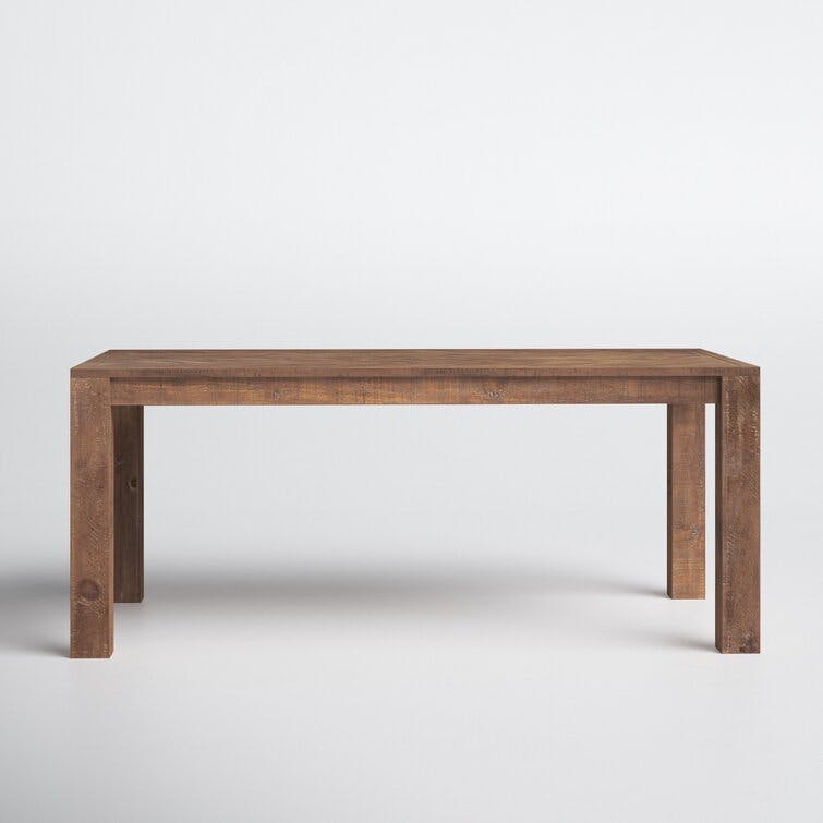 Shae Weathered Natural Wood Fixed Top Dining Table