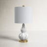 Anya 20.5" Mini Glass LED Table Lamp, Black/White