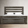 Slat Bed in Gray and Gray Chalk (88 in. L x 67 in. W x 58 in. H (101.6 lbs.))