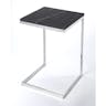 Butler Specialty Company Lawler C-Shape End Table with Industrial Metal Base and Marble Top