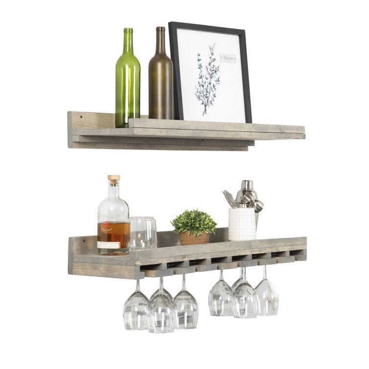 Catalin Lassen Solid Wood Wall Mounted Wine Glass Rack