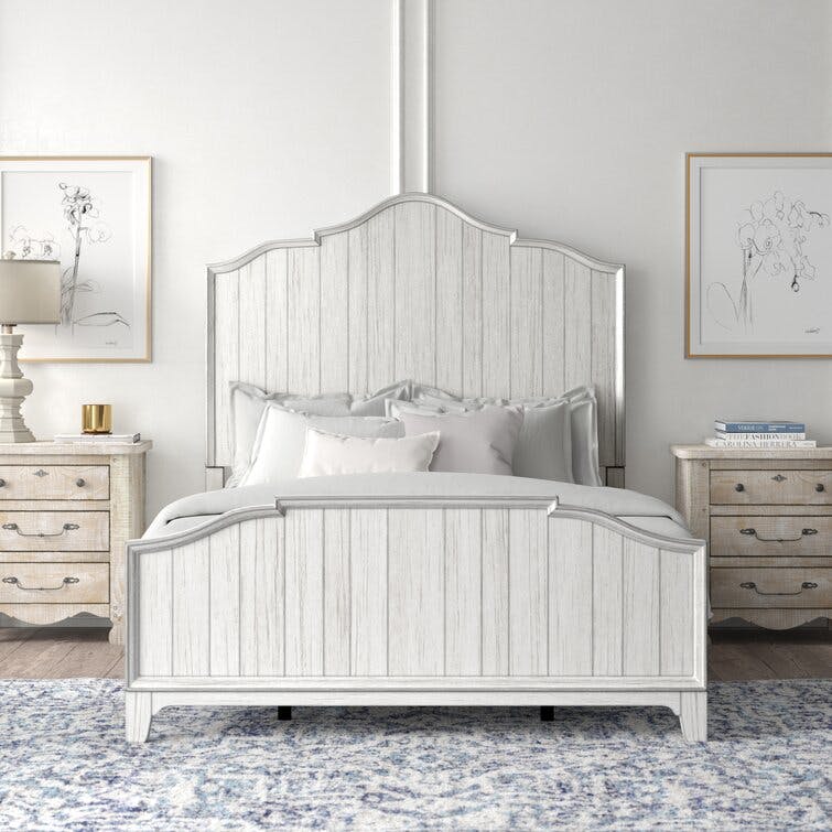 Auria Farmhouse Reimagined Low Profile Queen Panel Bed
