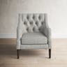 Madison Park Qwen Button Tufted Chair, Gray
