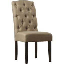 Bianca Upholstered Parsons Chair in Medium Beige