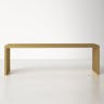 Modway Gridiron Contemporary Modern Gold Stainless Steel Large Bench, 60"