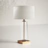 Evelyn&Zoe 27" Traditional Tapered Seeded Glass Table Lamp with White Drum Linen Shade