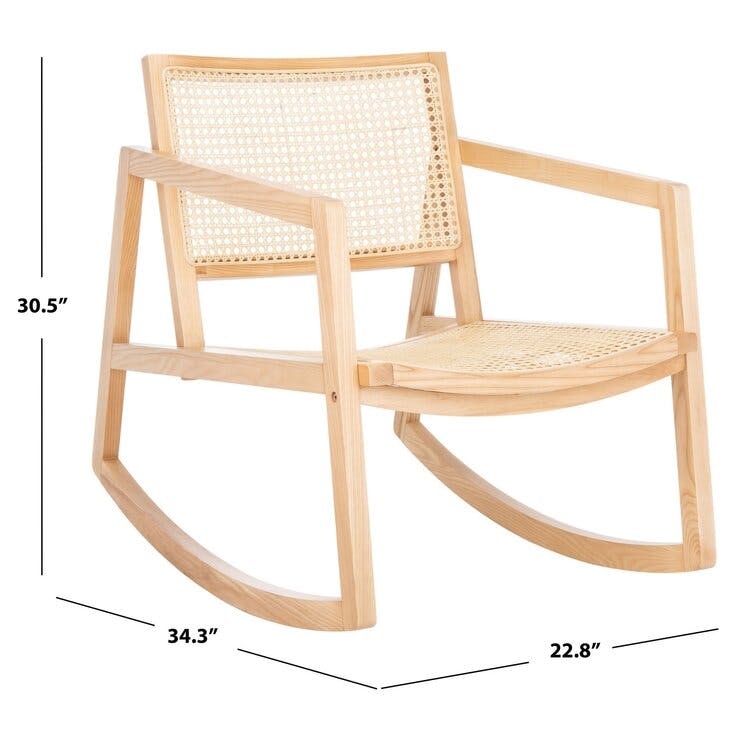 Arta 22.8"x34.3" Natural Rattan Rocking Chair