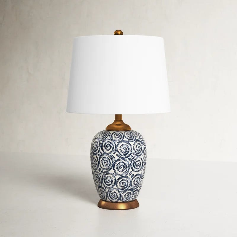 Lawton 24'' Gray and Brown Modern Ceramic Table Lamp