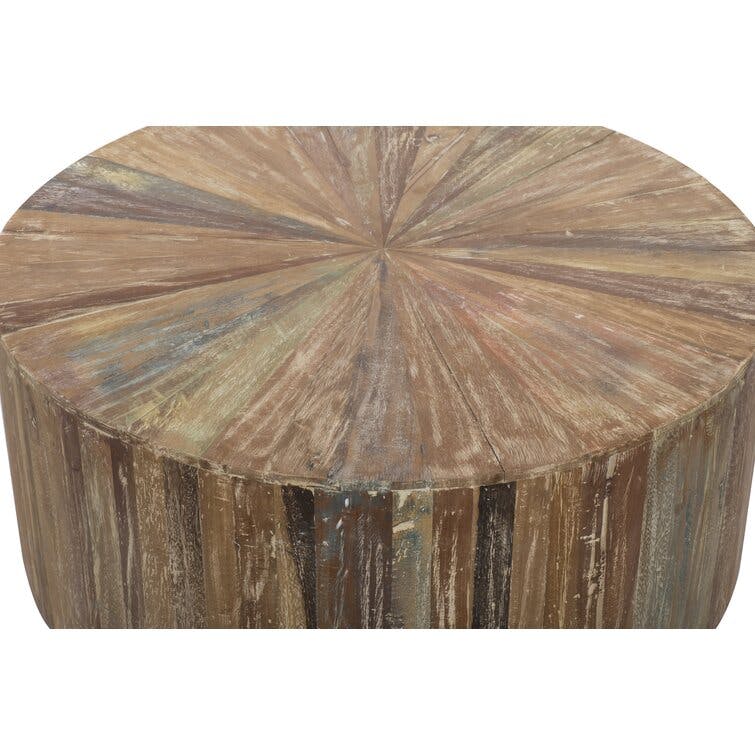 Solid Wood Drum Coffee Table