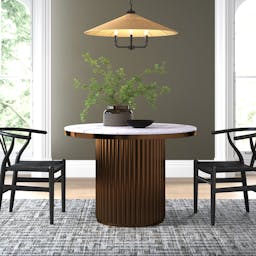 Ione Round Marble Dining Table