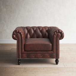 Ophelie Leather Chesterfield Chair