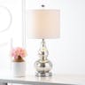 Anya 20.5" Mini Glass Table Lamp, Mercury Silver, Single
