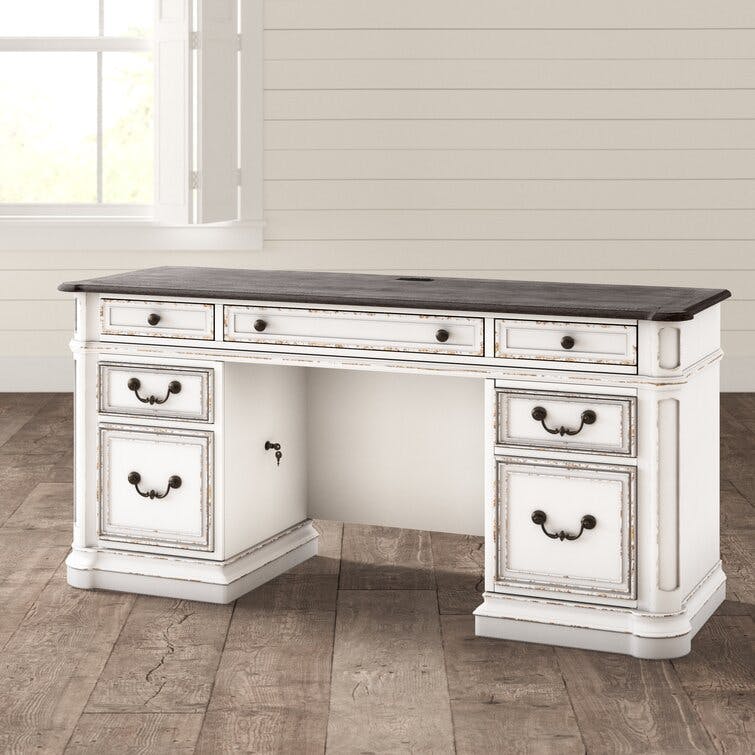 Salinas Credenza Desk with Built in Outlets