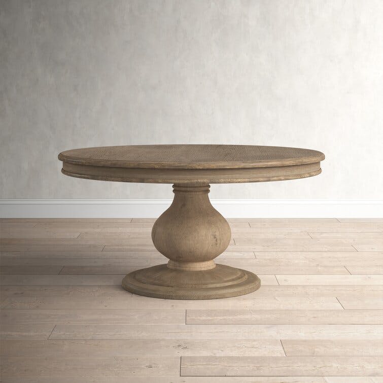 Dadeville 60'' Pine Solid Wood Pedestal Dining Table