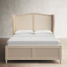 Sausalito Queen Wood Cane Bed, Antique White
