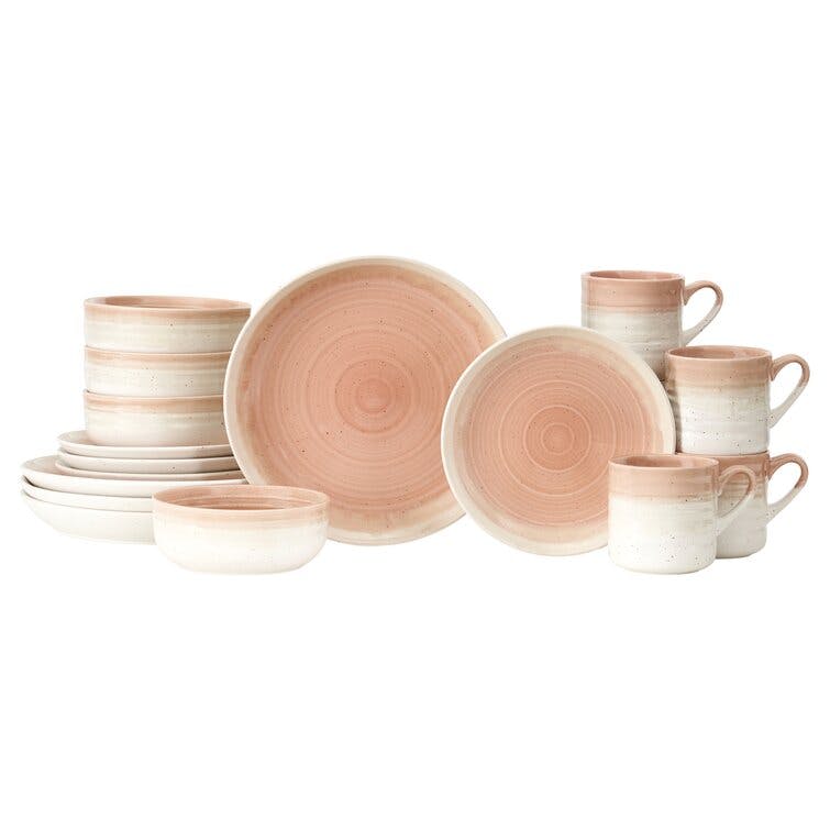 Pabst Handmade Stoneware Dinnerware - Set of 16