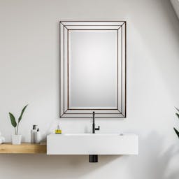 Almyra Rectangle Wood Wall Mirror