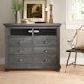 Willow Distressed Media Chest, Distressed Dark Gray