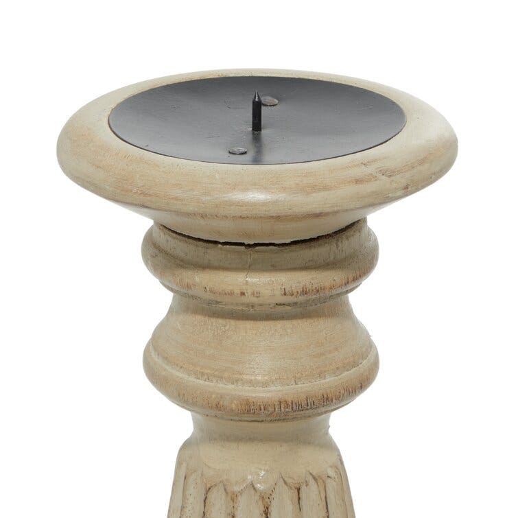 Soteria 3 Piece Wood Tabletop Candlestick Set