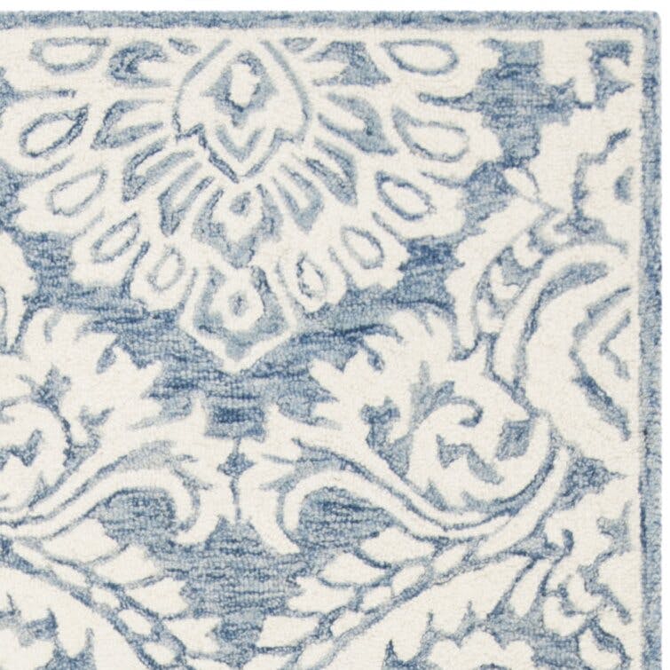 Tansy Hand Tufted Blue/Ivory Wool Rug