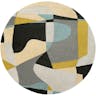 Gaye Handmade Wool Gray/Khaki/Teal Rug