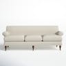 Alana Lawson 88" Three-Cushion Tightback Sofa, Light Beige Linen