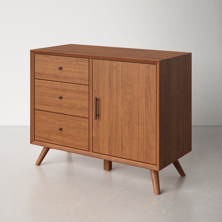 Small Acorn Wood Brewton Storage Cabinet