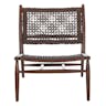 Safavieh Home Bandelier Brown and Brown Leather Weave Accent Chair
