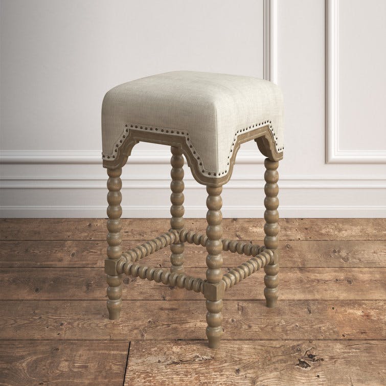 Ondine Farmhouse Solid Wood Counter Stool