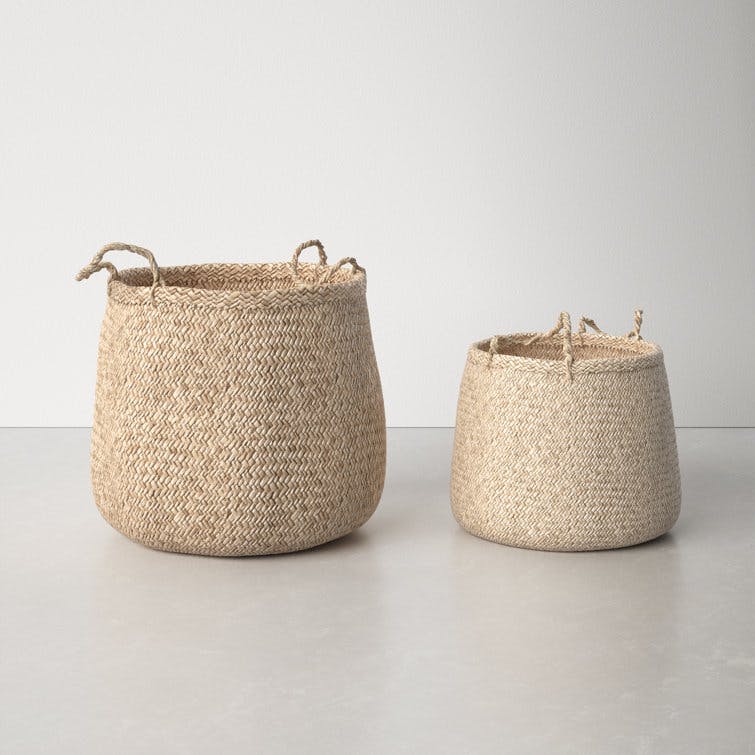 Sadia Handmade Nesting Seagrass General Basket - Set of 2